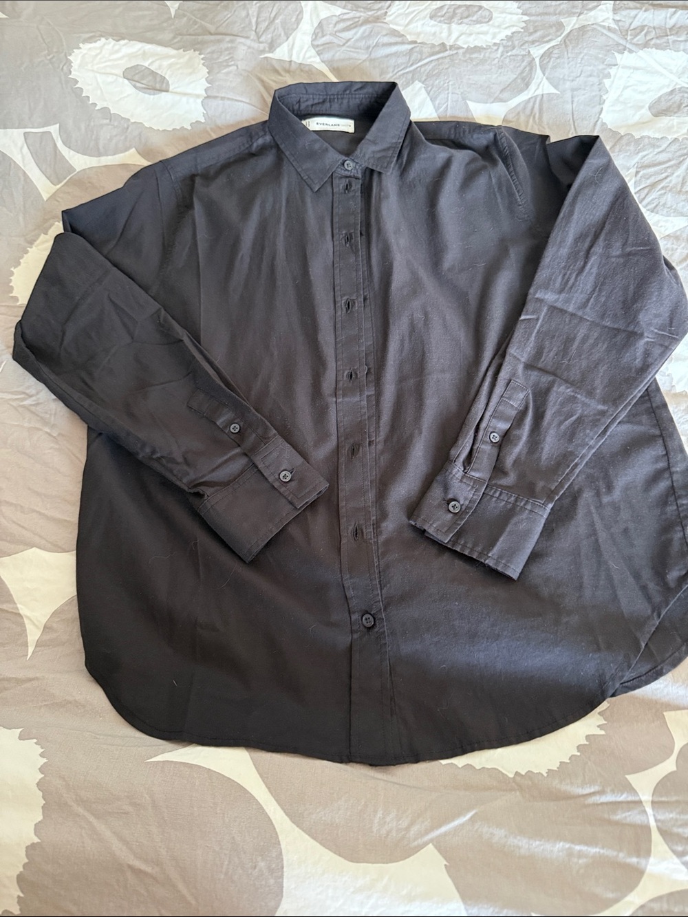 Everlane Black Long-Sleeve Button-Down Shirt